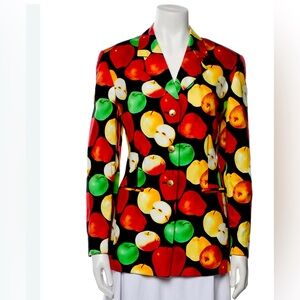 ESCADA vintage BIG apple NYC new york suit blazer coat size 38 Small Multicolor